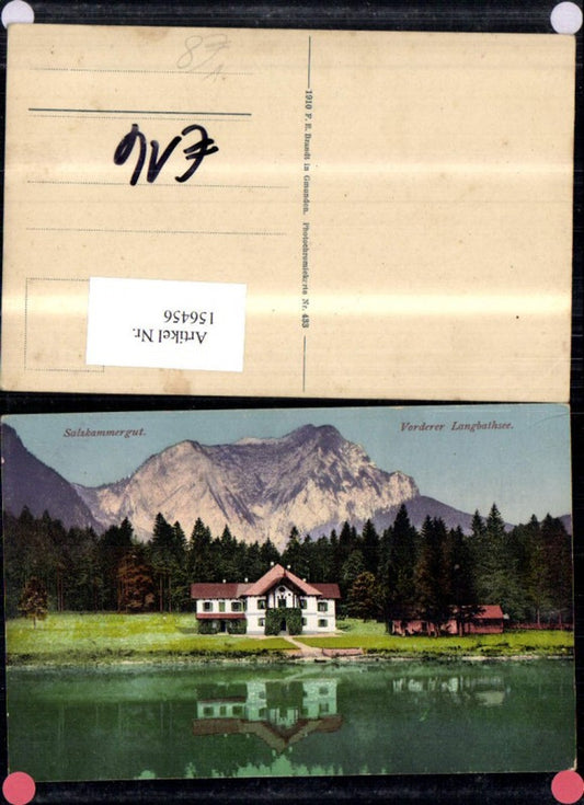 156456,Vorderer Langbathsee Salzkammergut Ebensee pub F E Brandt 433