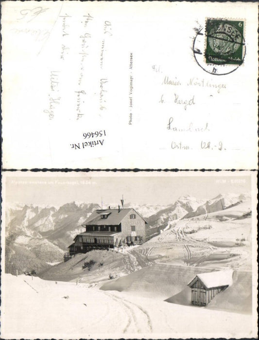 156466,Ebensee Alpenvereinshaus Feuerkogel Winteransicht 1942