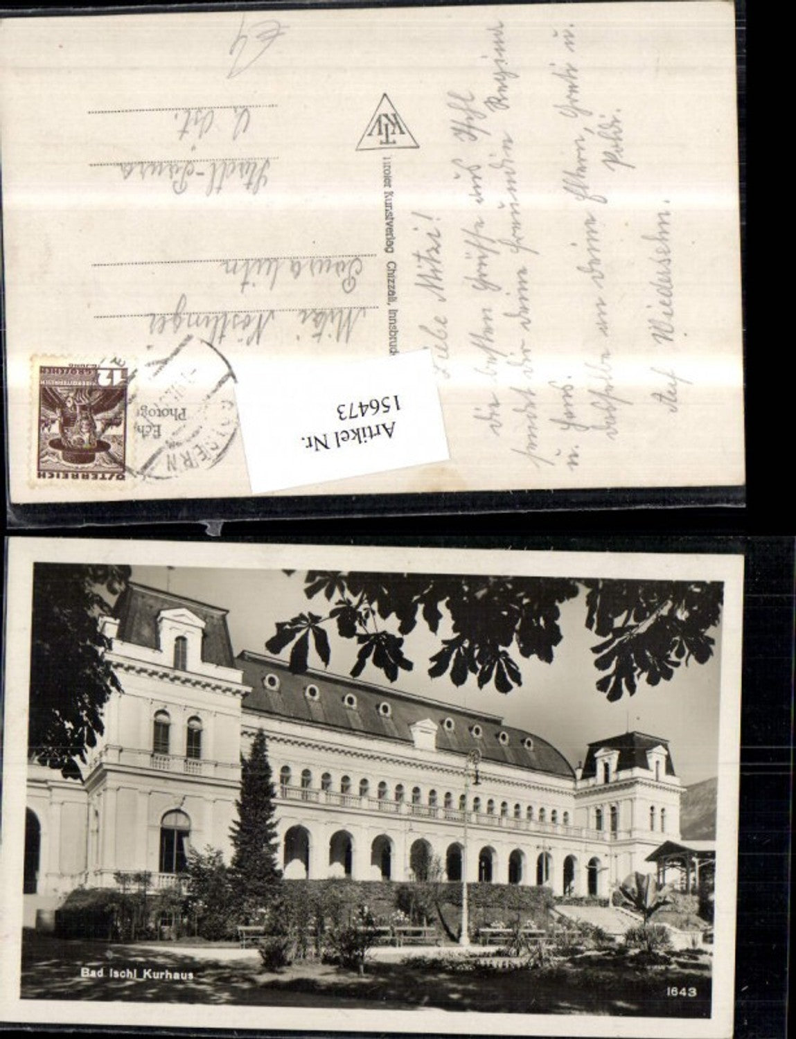 156473,Bad Ischl Kurhaus Frontansicht 1937