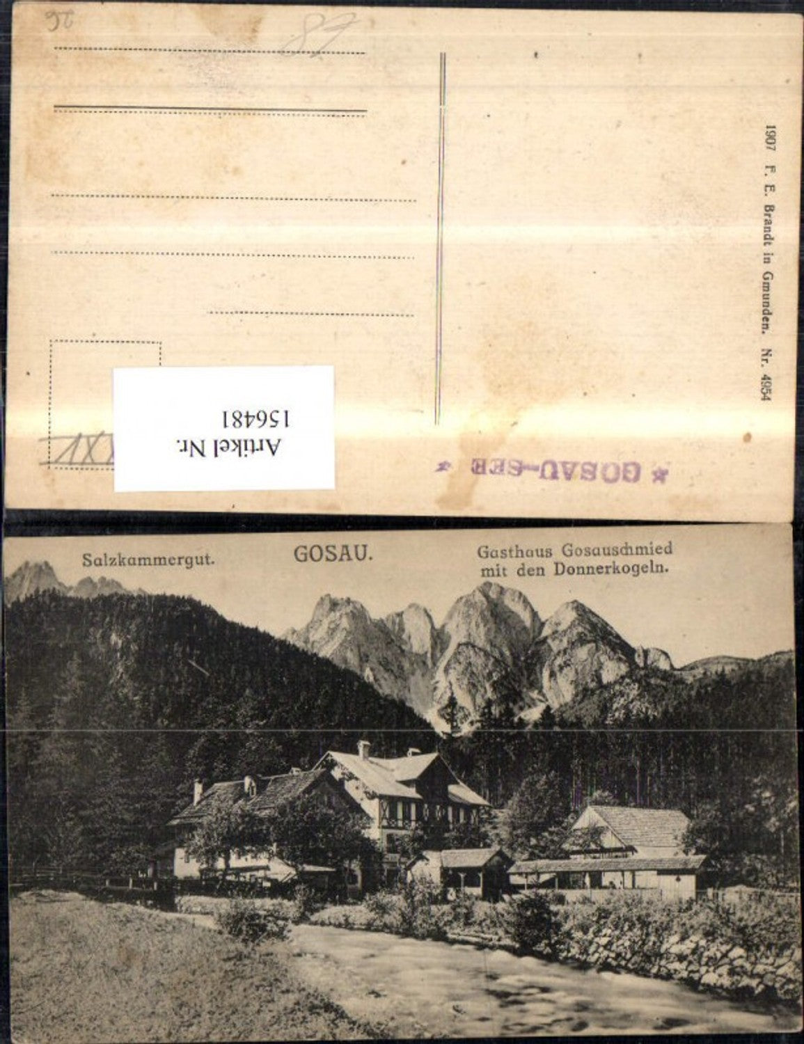 156481,Gosau Gasthaus Gosauschmied m. d. Donnerkogeln Salzkammergut