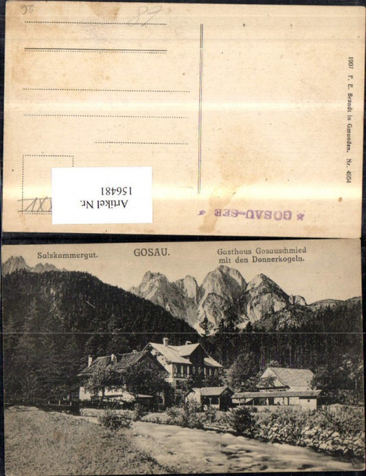 156481,Gosau Gasthaus Gosauschmied m. d. Donnerkogeln Salzkammergut