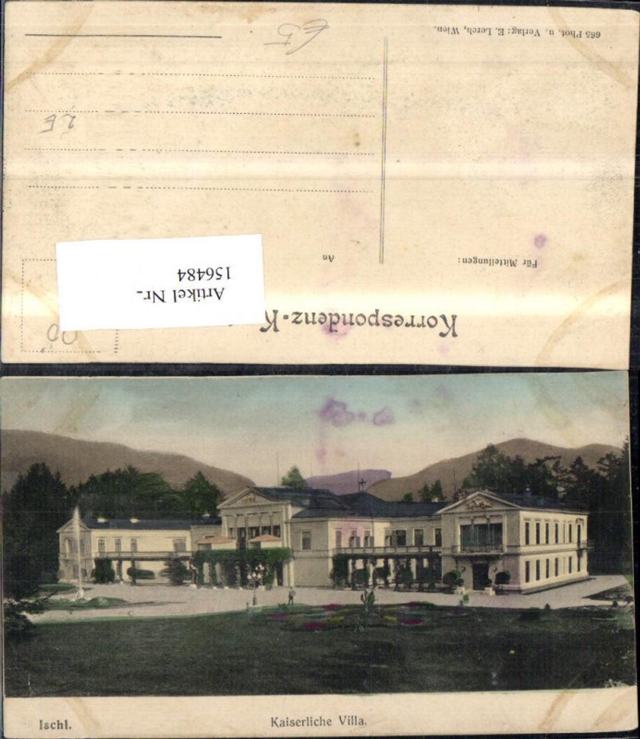 156484,Bad Ischl Kaiserl. Villa Frontansicht