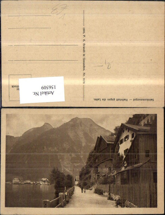 156509,Hallstatt geg. d. Lahn Wegansicht m. Personen pub F E Brandt 0176