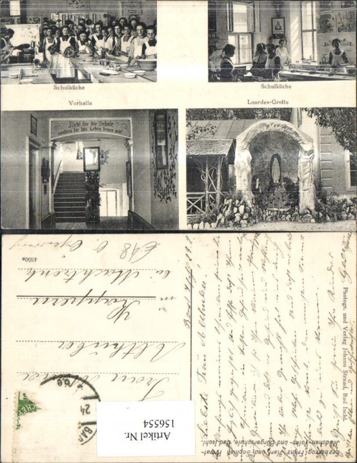 156554,rare AK Bad Ischl Erherzog Franz Karl Sophien Privat Mädchen Volks Bürgerschule 1923