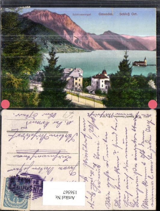 156567,Gmunden Schloss Orth Traunsee Salzkammergut 1921 pub F E Brandt 968 c