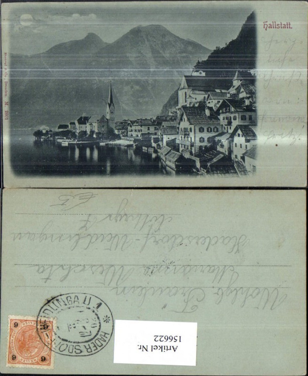 156622,Hallstatt b. Mondschein 1902