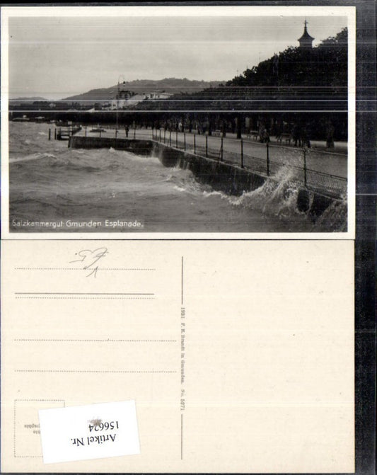 156624,Gmunden Esplanade Traunsee Salzkammergut pub F E Brandt 5271