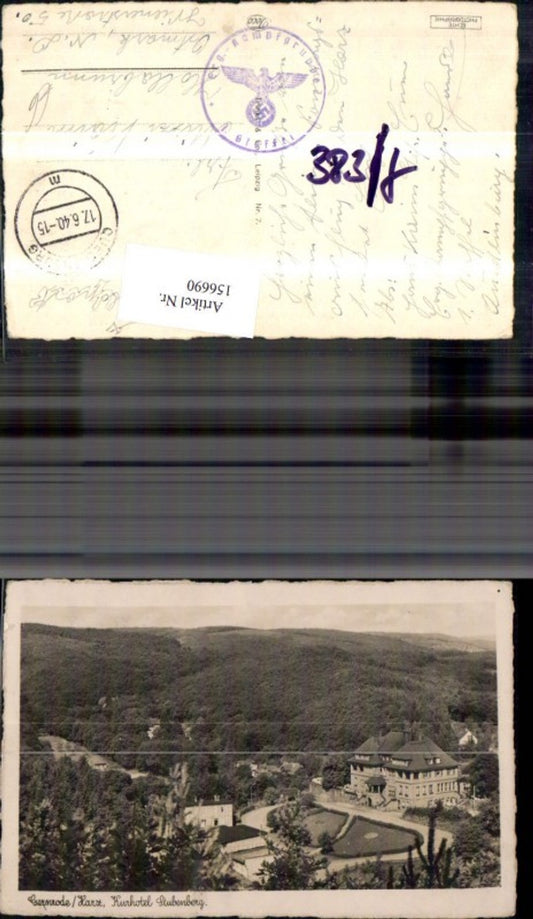 156690,Gernrode Harz Kurhotel Stubenberg 1940