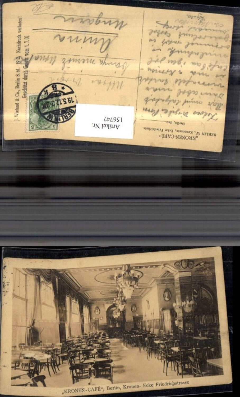 156747,Berlin Kronen Cafe Kronen Ecke Friedrichstrasse Innenansicht