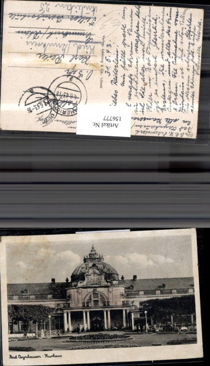 156777,Bad Oeynhausen Kurhaus Frontansicht 1943