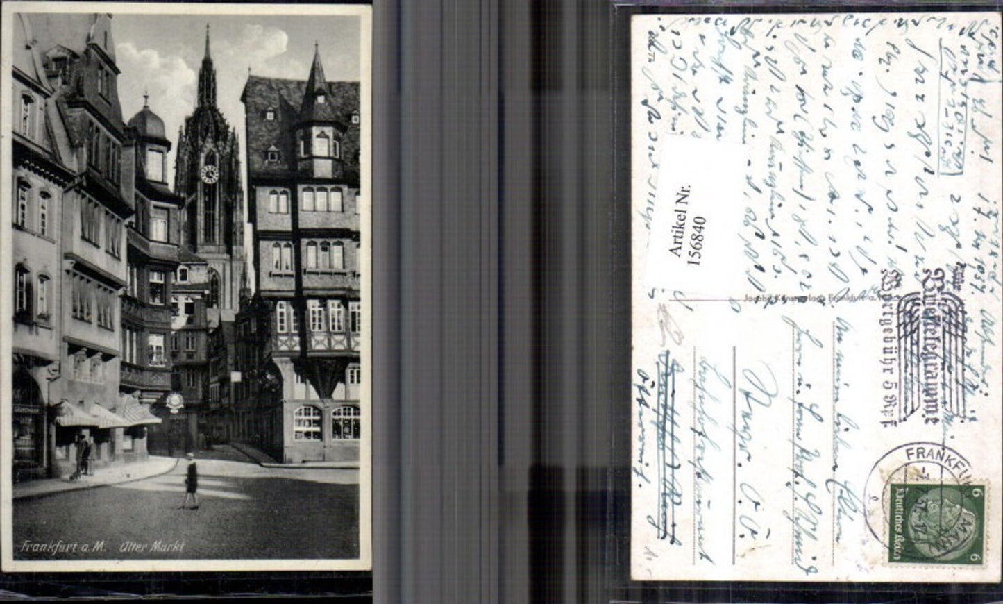 156840,Frankfurt a. Main Alter Markt Strassenansicht 1937
