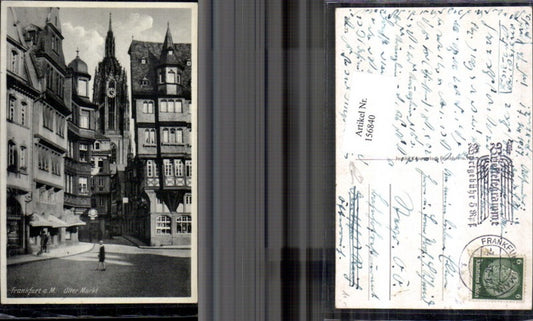 156840,Frankfurt a. Main Alter Markt Strassenansicht 1937