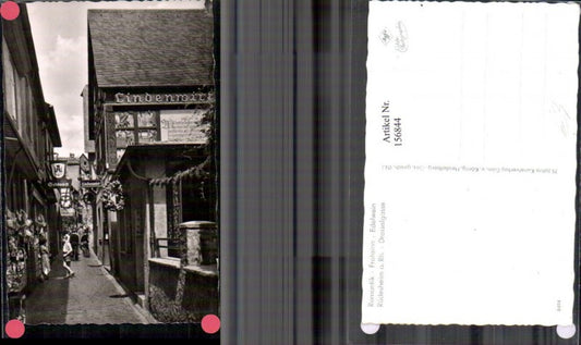156844,Rüdesheim a. Rhein Drosselgasse Lindenwirt Ansicht m. Personen