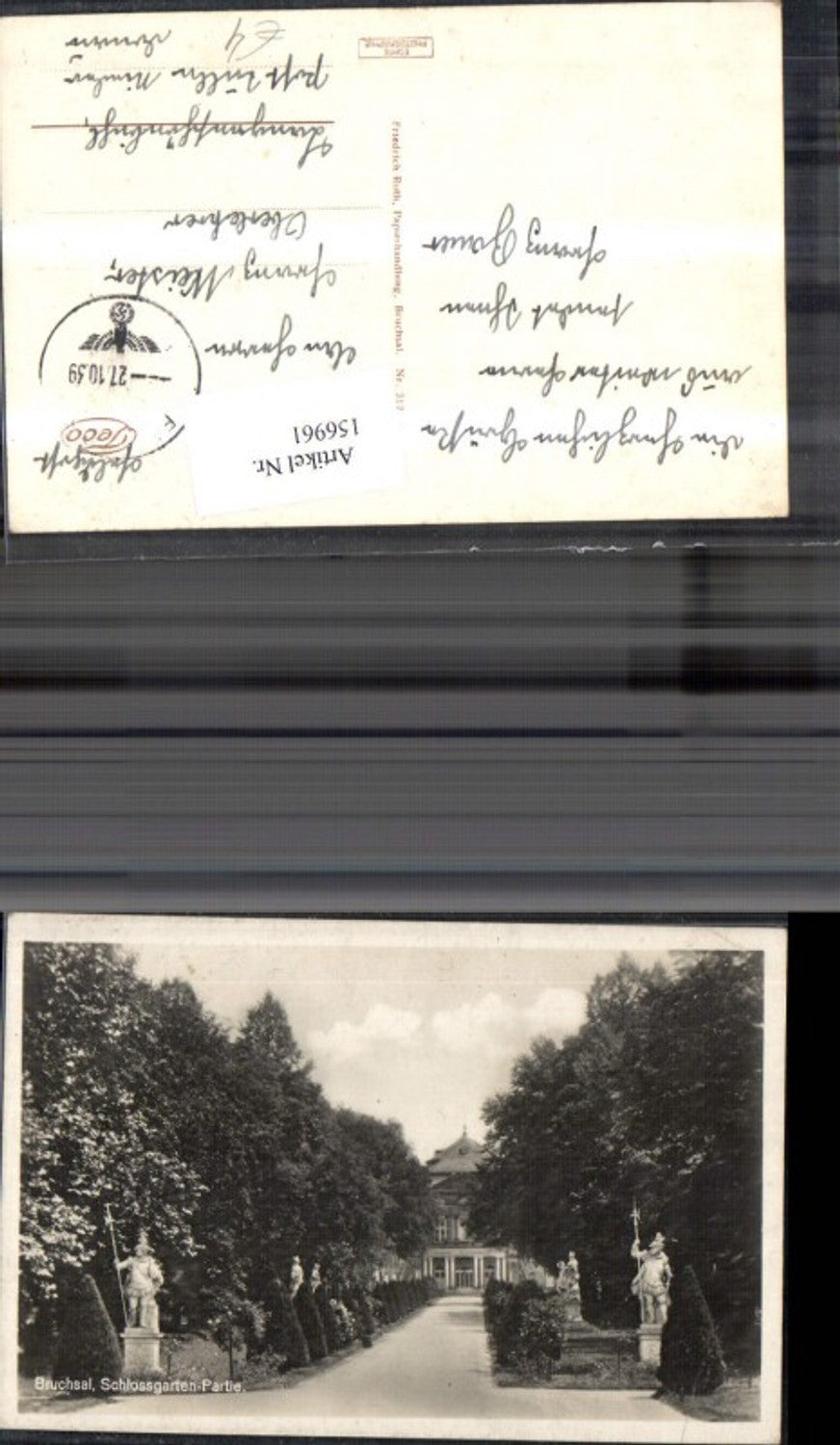 156961,Bruchsal Schlossgarten Partie 1910