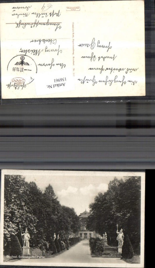 156961,Bruchsal Schlossgarten Partie 1910