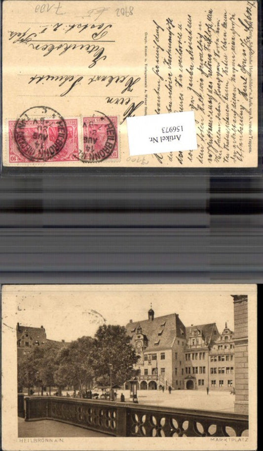 156973, Heilbronn am Neckar, Market Square, 1920