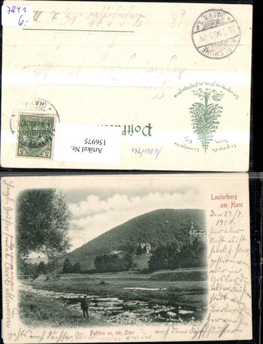 156975,Bad Lauterberg a. Harz Partie a. d. Oder 1900