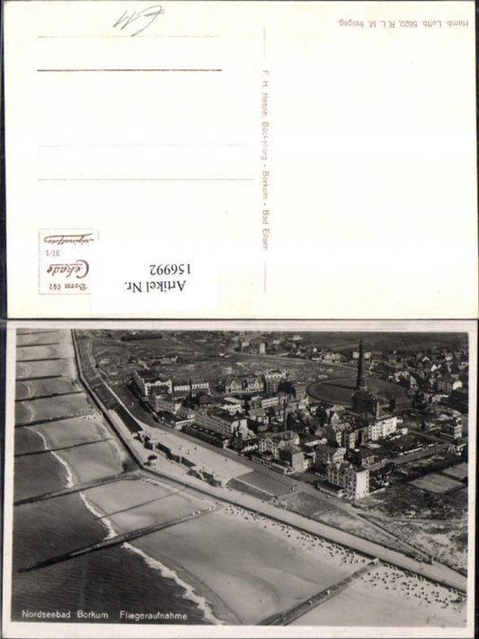 156992,Nordseebad Borkum Fliegeraufnahme