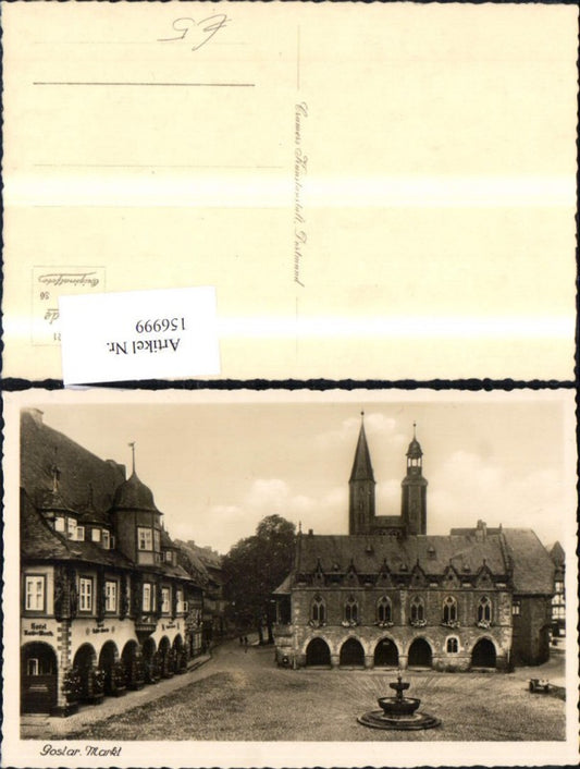 156999,Goslar Kaiserpfalz Marktplatz Brunnen