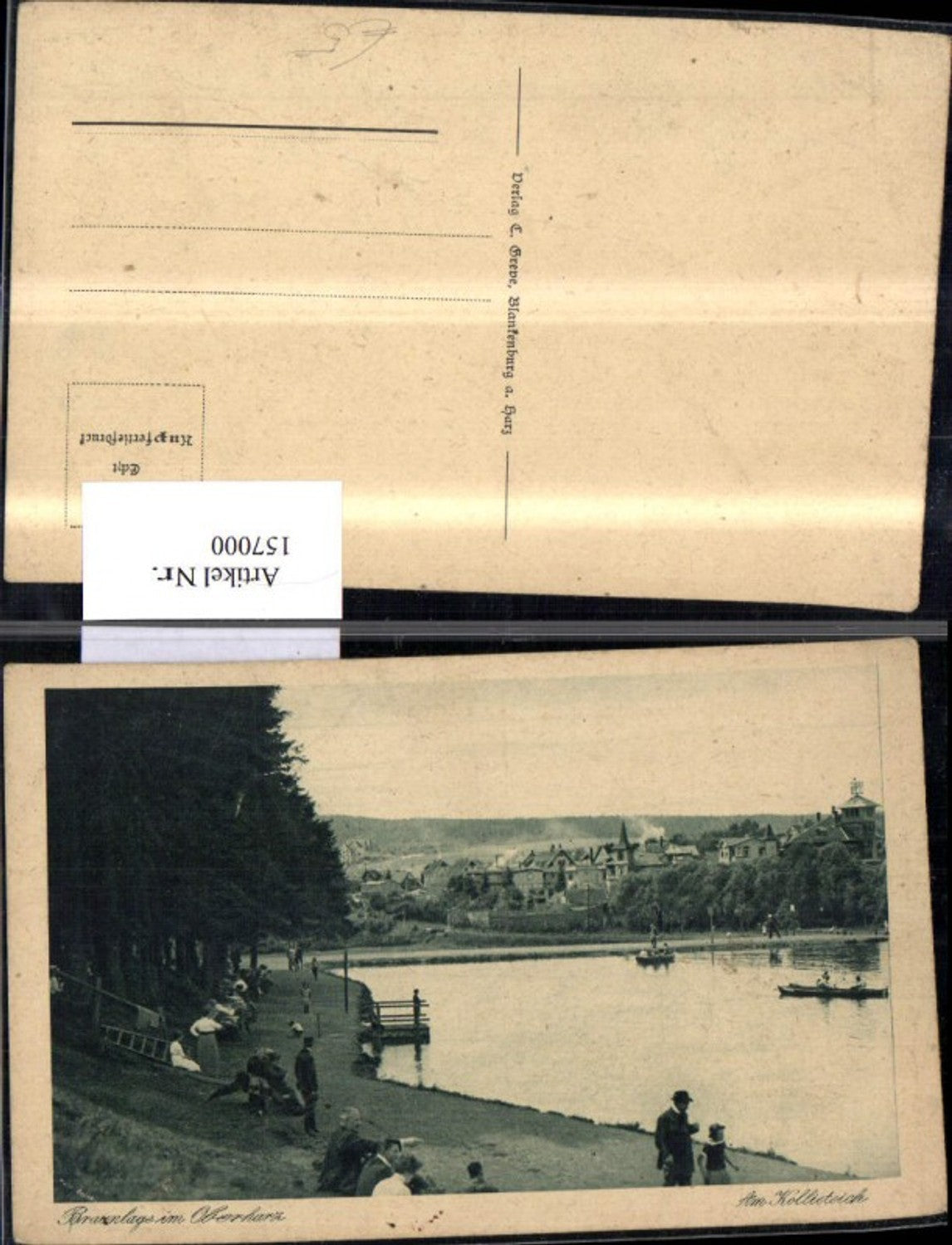 157000,Braunlage i. Oberharz Am Kollieteich Ansicht Boote Personen