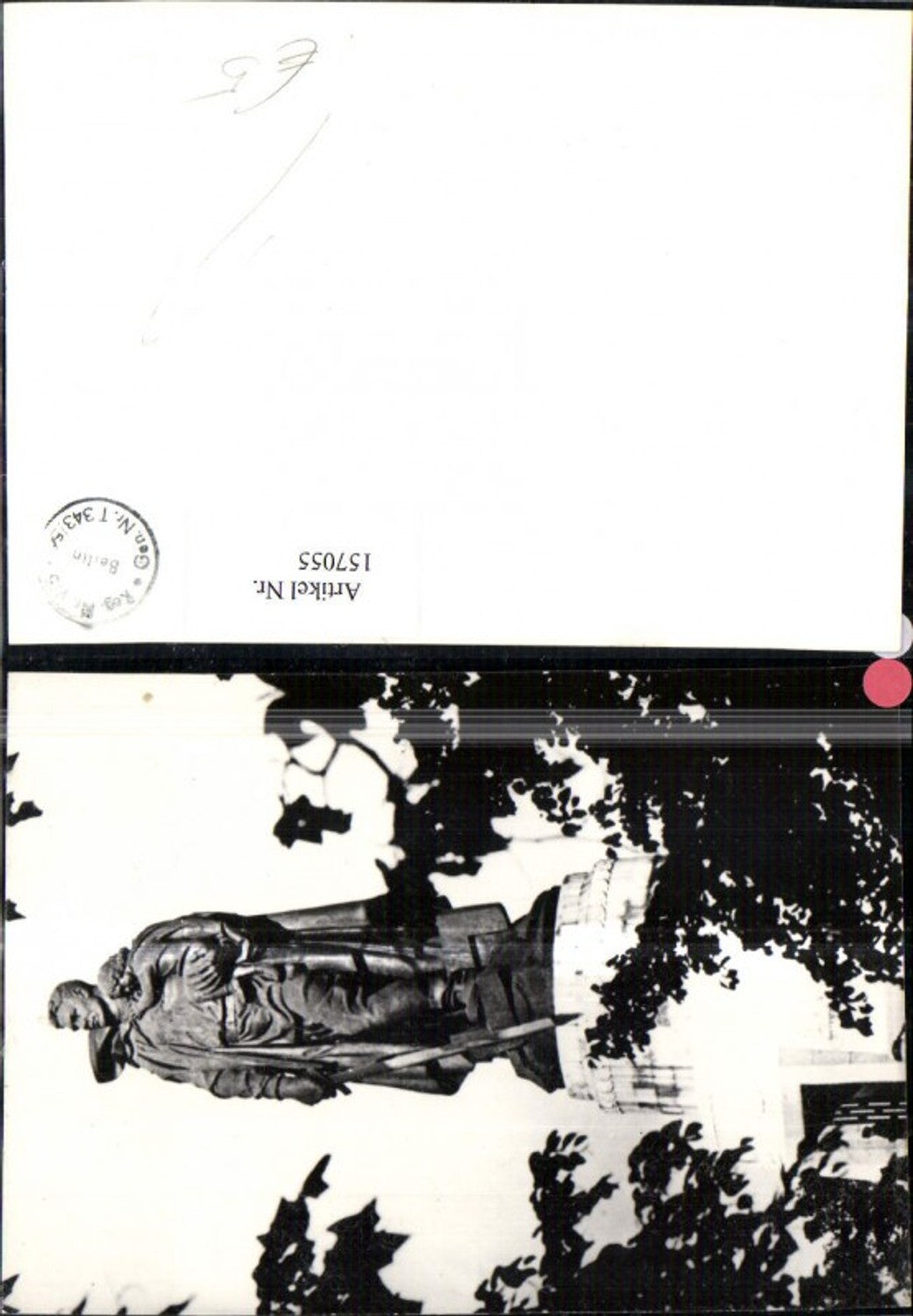 157055,Berlin Verlagsrohabdruck Stalinallee Statue