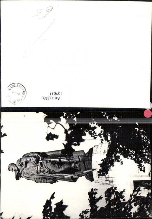 157055,Berlin Verlagsrohabdruck Stalinallee Statue