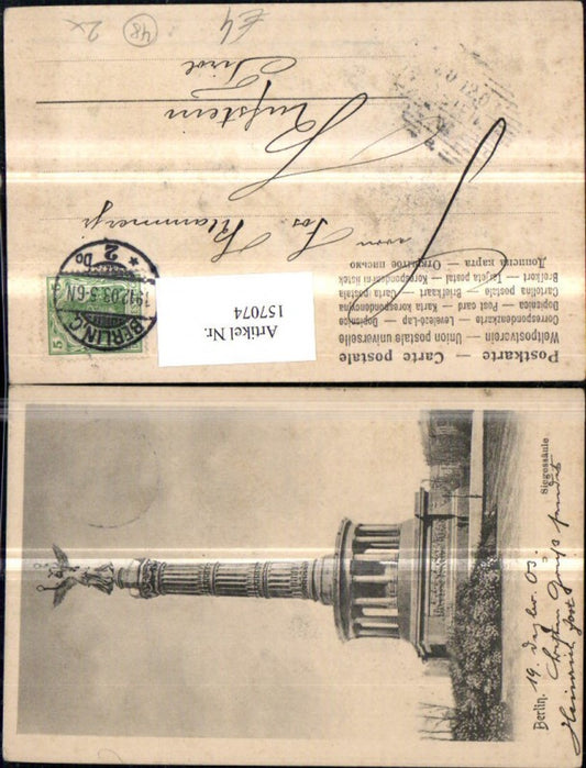 157074,Berlin Siegessäule 1903