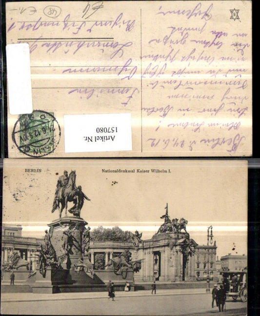 157080,Berlin Nationaldenkmal Kaiser Wilhelm I m. Personen 1912