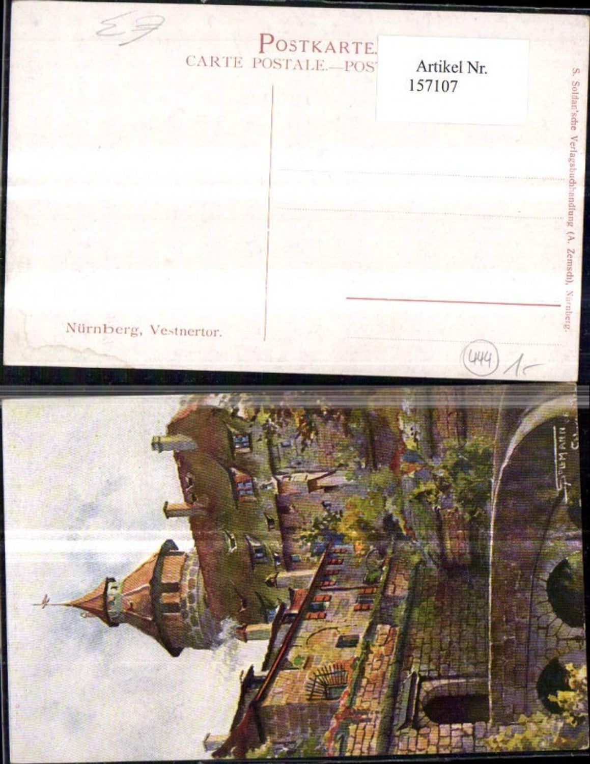 157107,Nünberg Vestnertor Künstler Ak