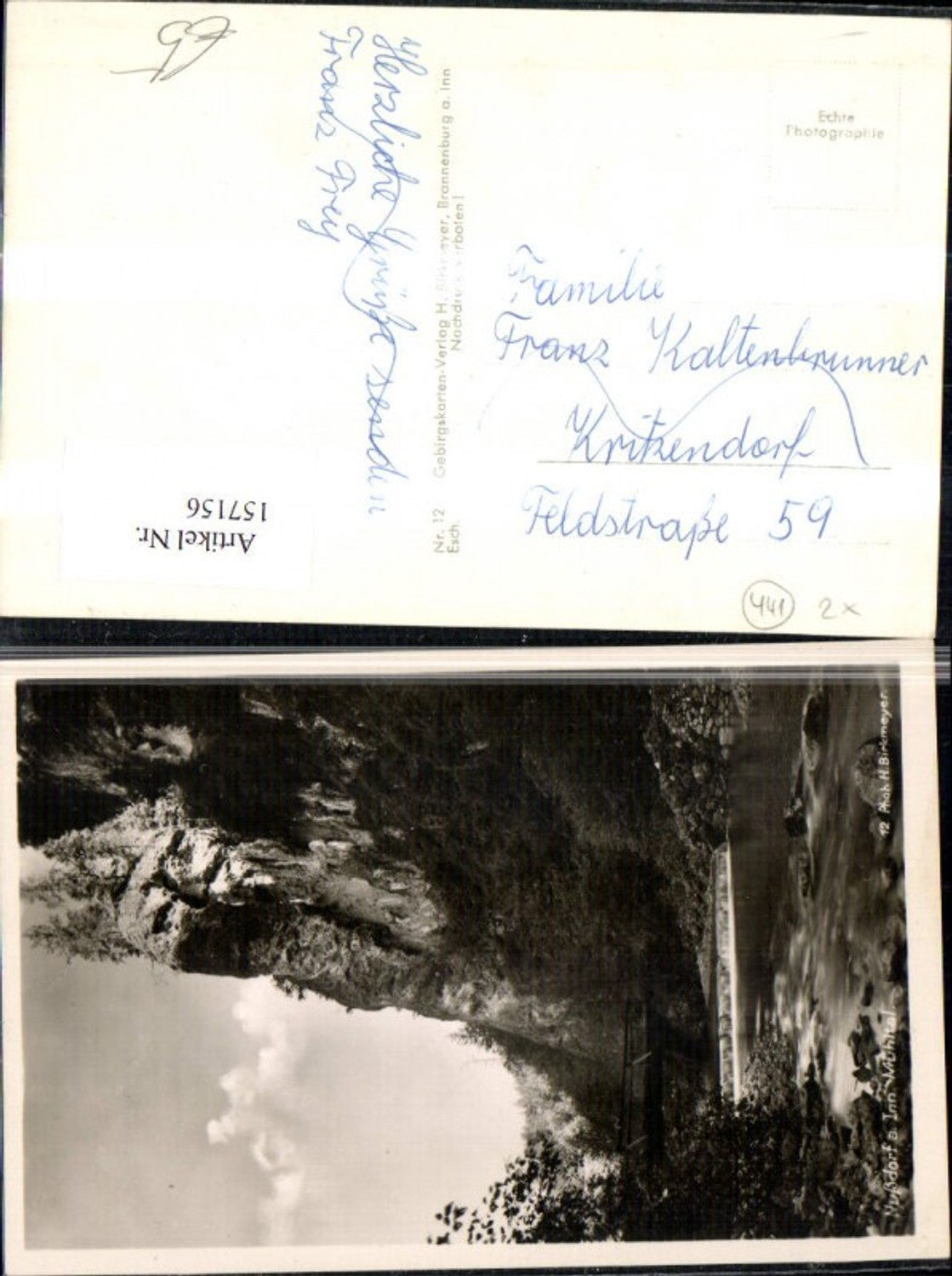 157156,Nußdorf a. Inn Mühltal Ansicht m. Brücke