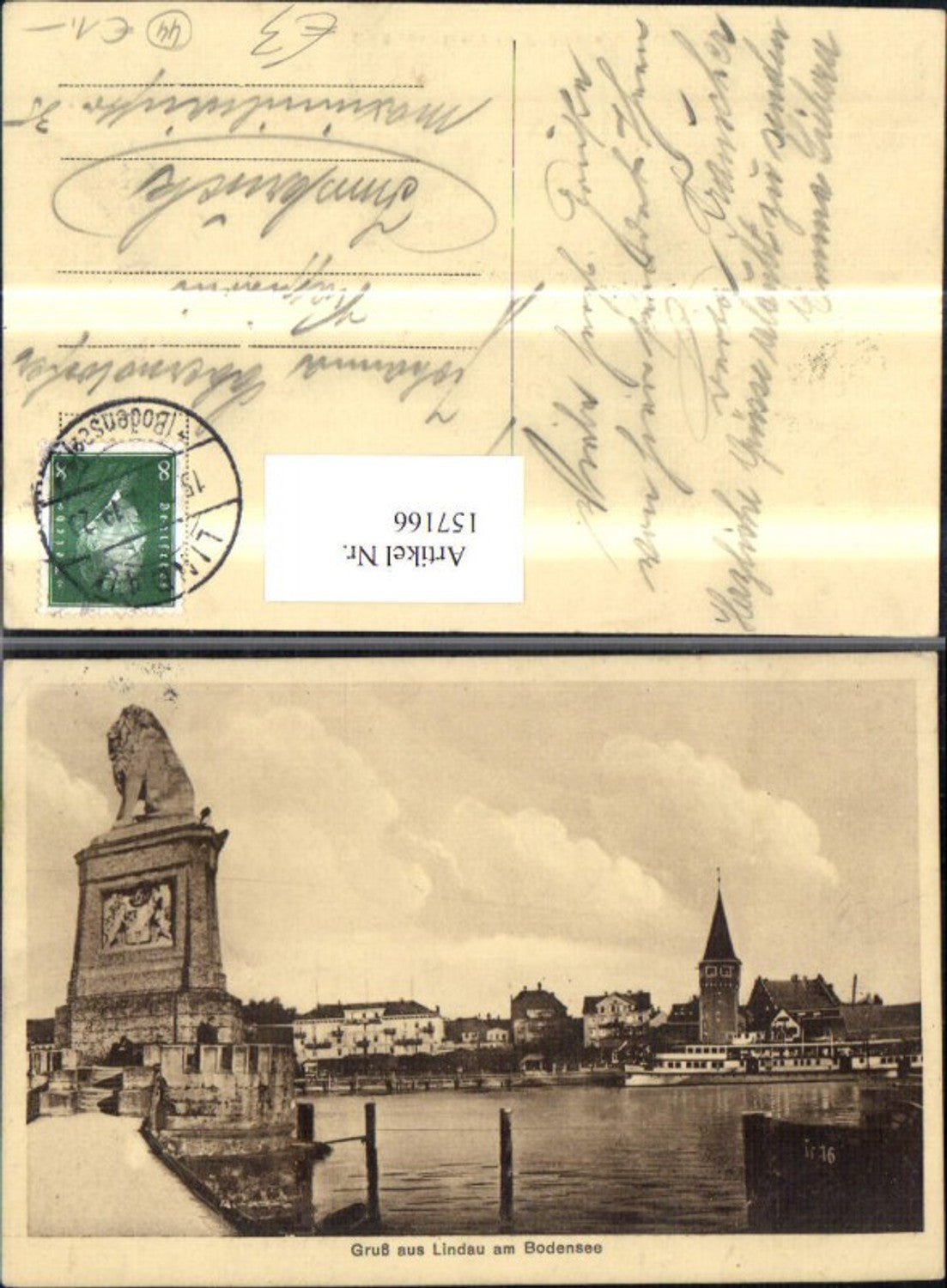 157166, Lindau on Lake Constance with Lion Monument