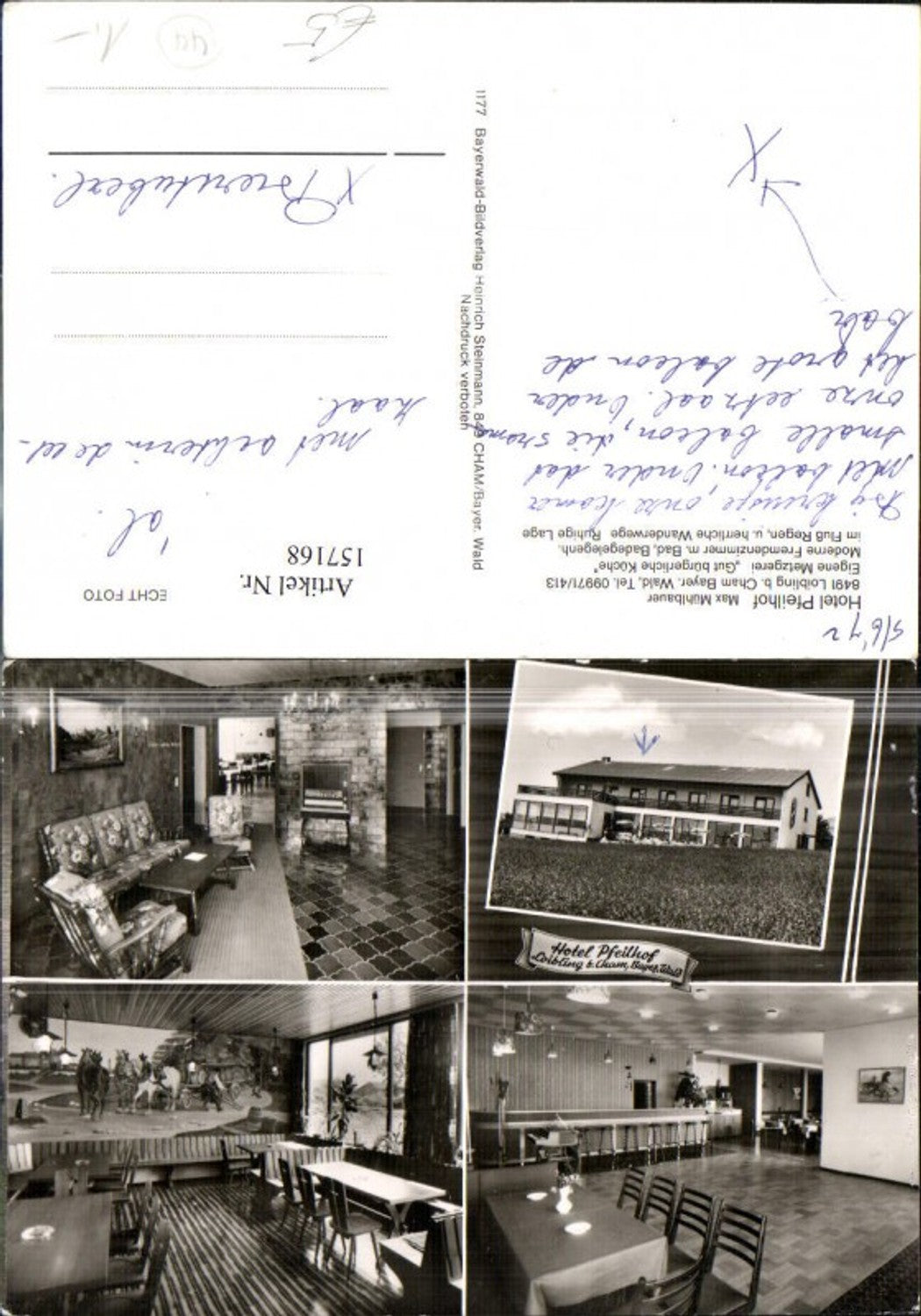 157168,Loibling b. Cham Bayer. Wald Hotel Peilhof Mehrbild Ak Bes. Max Mühlbauer
