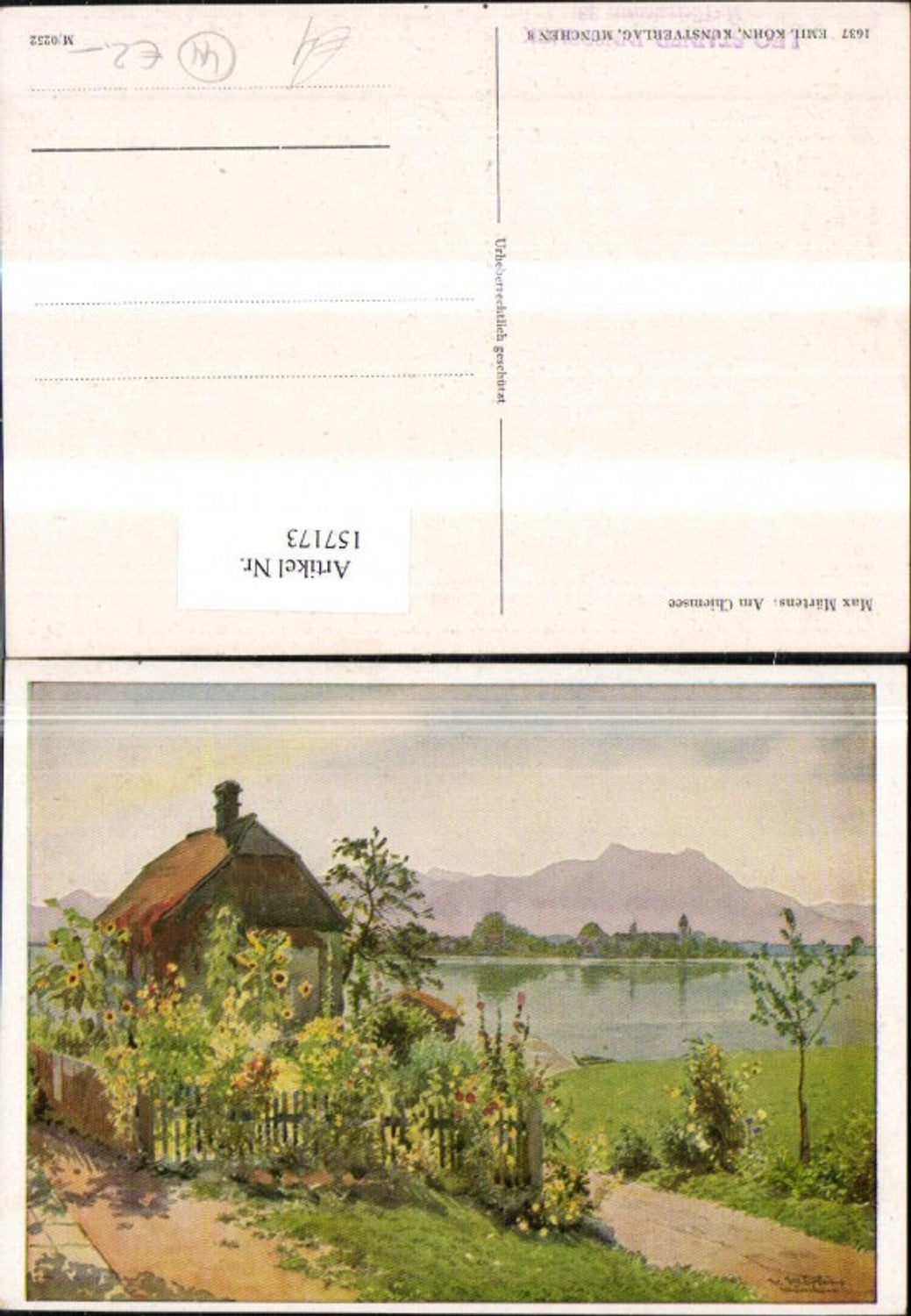 157173,Am Chiemsee Künstler Ak sign Max Märtens