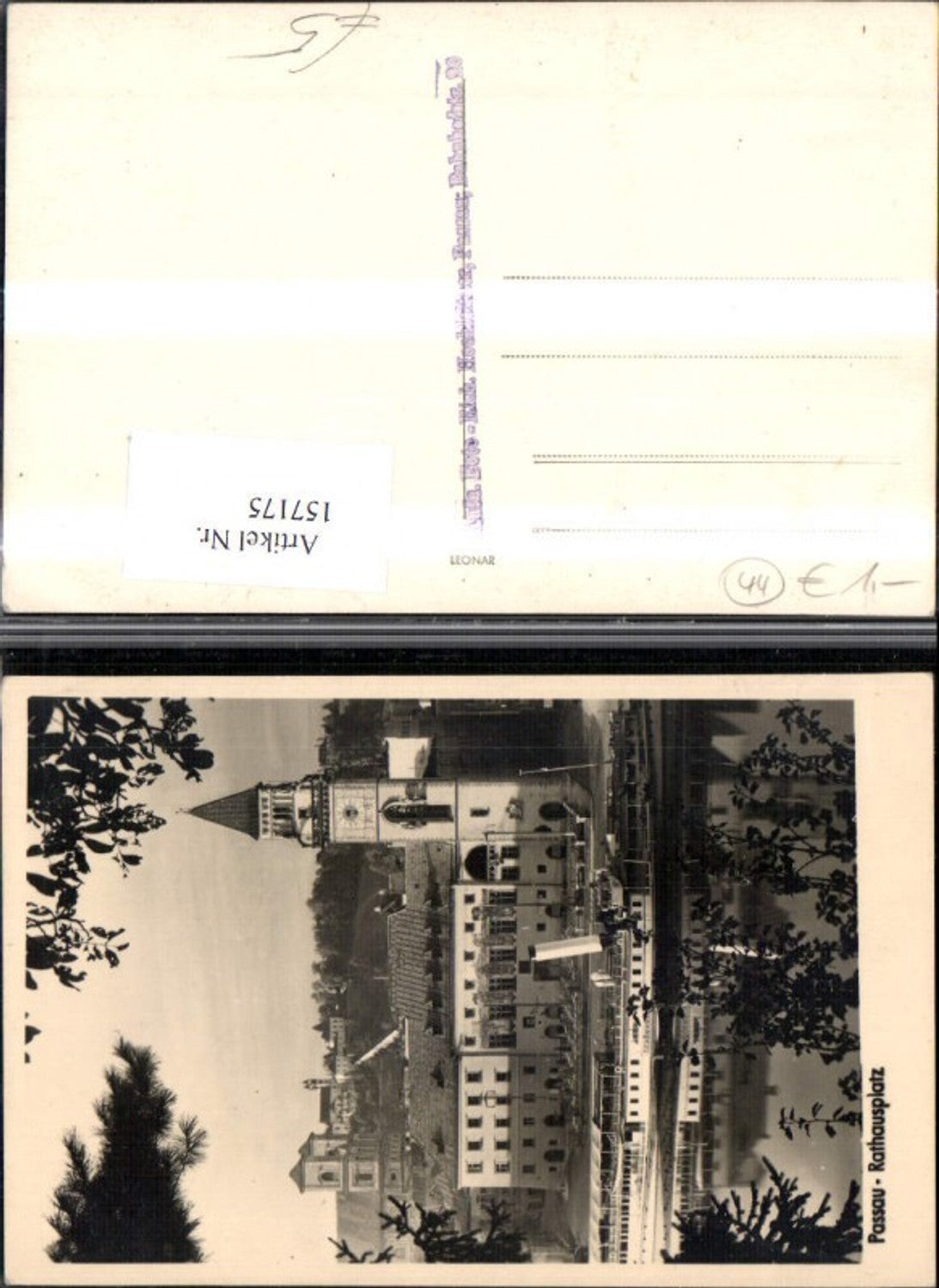 157175,Passau Rathausplatz Ansicht m. Schiff Dampfer Schönbrunn