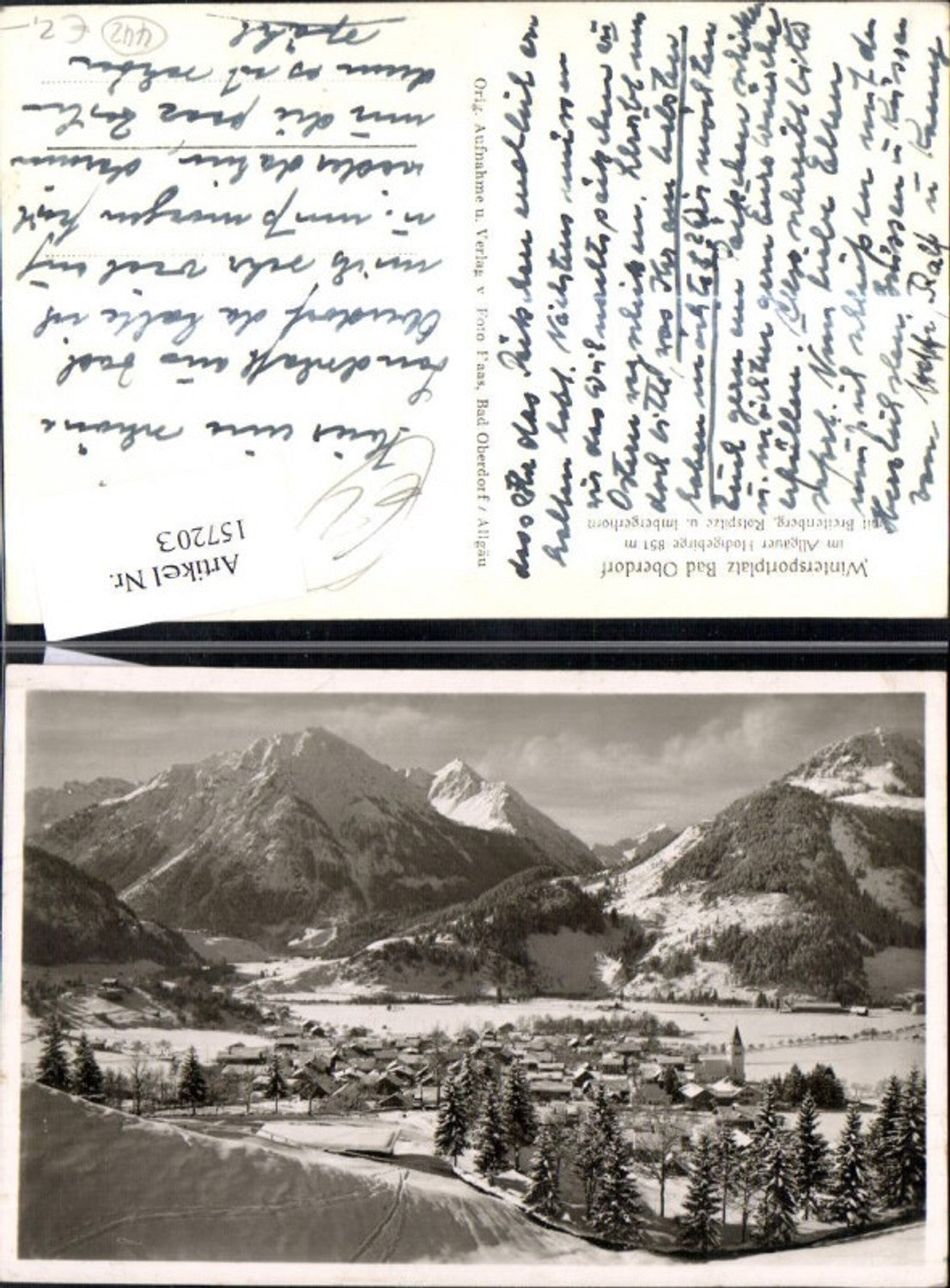 157203,Bad Oberdorf i. Allgäuer Hochgebirge m. Breitenberg Rotspitze u. Imbergerhorn Winteransicht