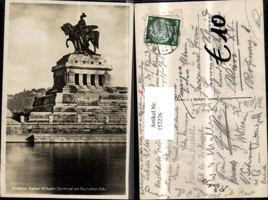 157276,Koblenz Kaiser Wilhelm Denkmal a. Deutschen Eck