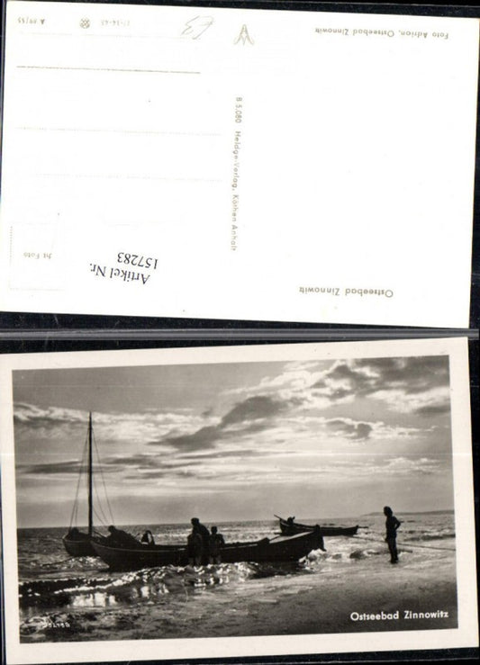 157283,Ostseebad Zinnowitz Insel Usedom Ansicht Boot Personen