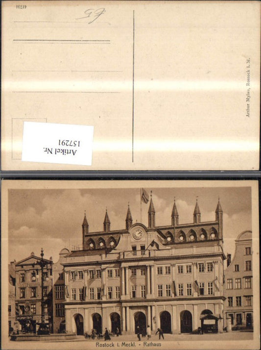 157291,Rostock i. Meckl. Rathaus m. Personen