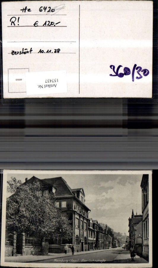 157437,Hamburg Saar Eisenbahnstrasse m. Personen