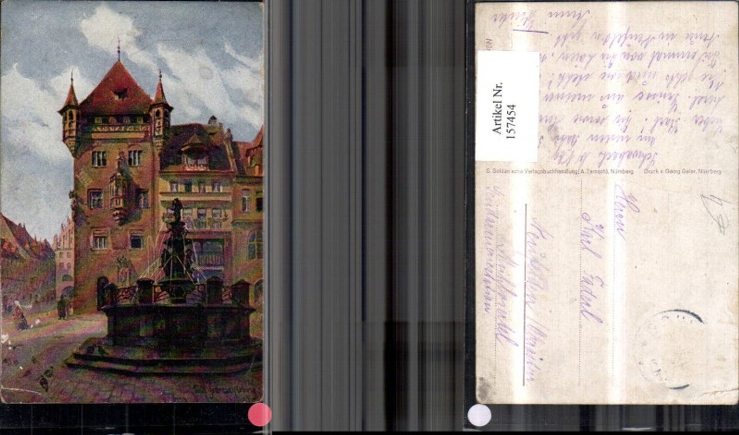 157454,Nürnberg Nassauer Haus Künstler Ak
