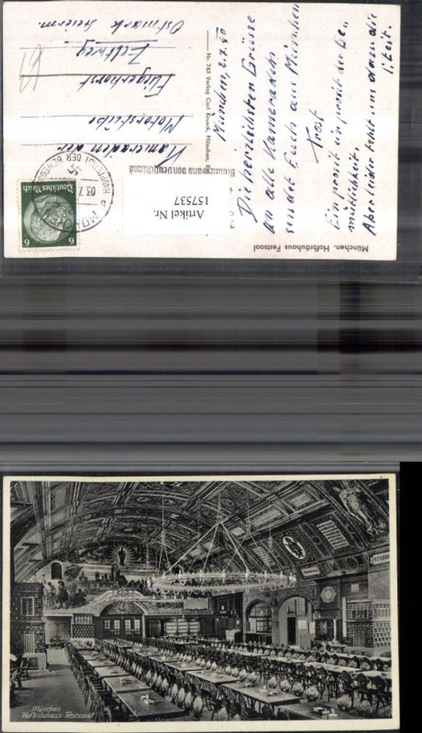 157537,München Hofbräuhaus Festsaal Innenansicht 1940