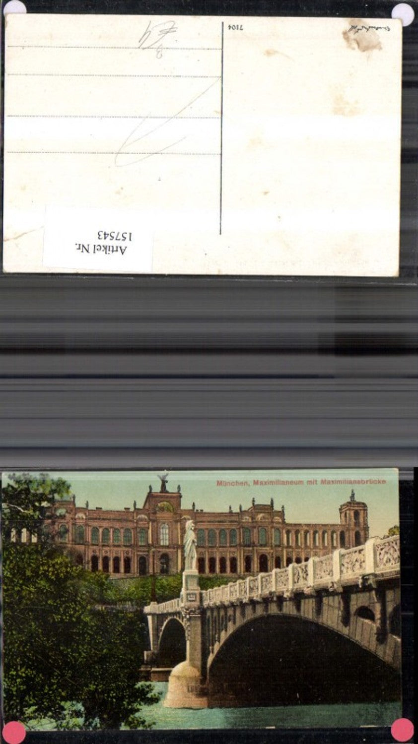 157543, Munich Maximilianeum with Maximiliansbrücke Bridge