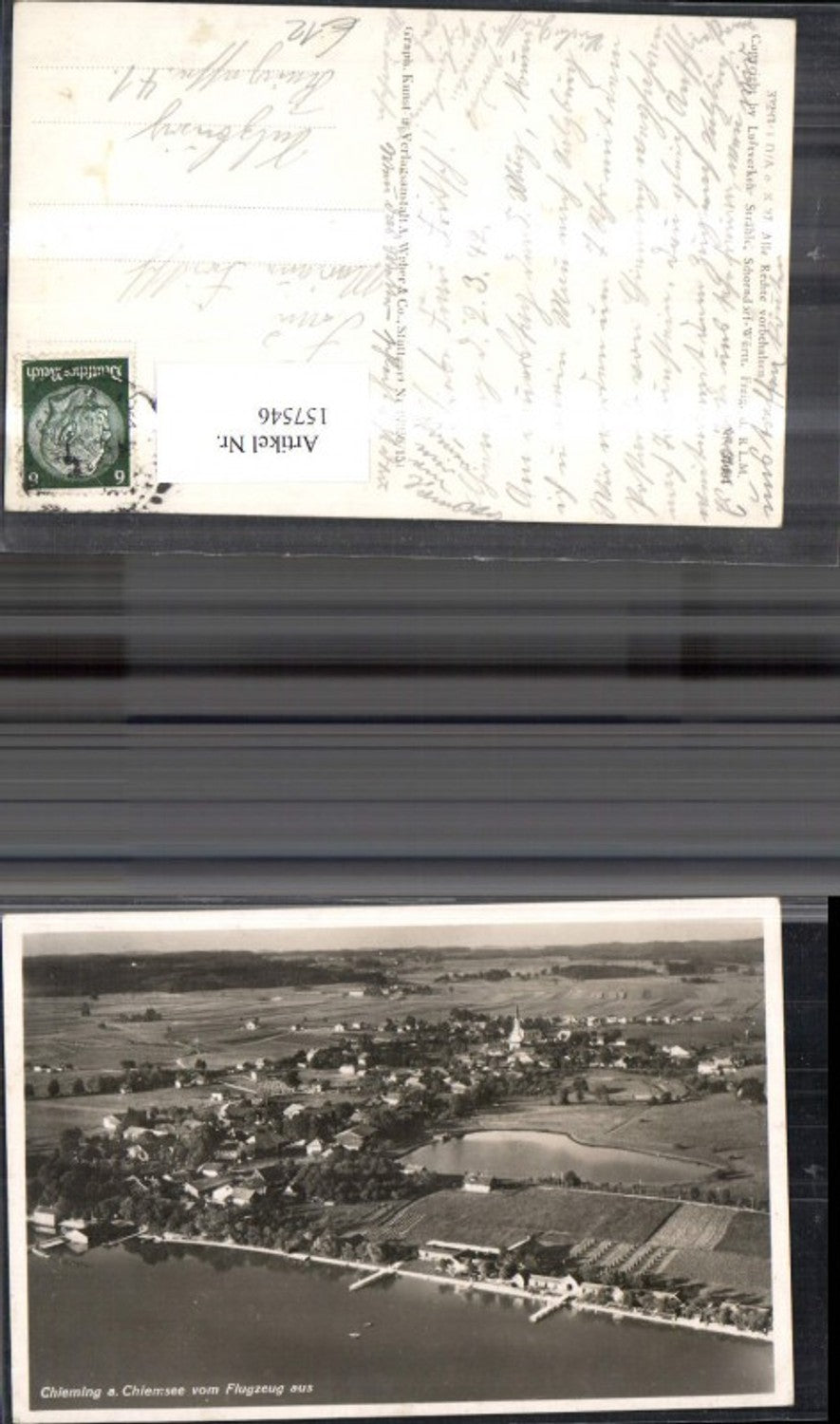 157546,Chieming a. Chiemsee Fliegeraufnahme 1942