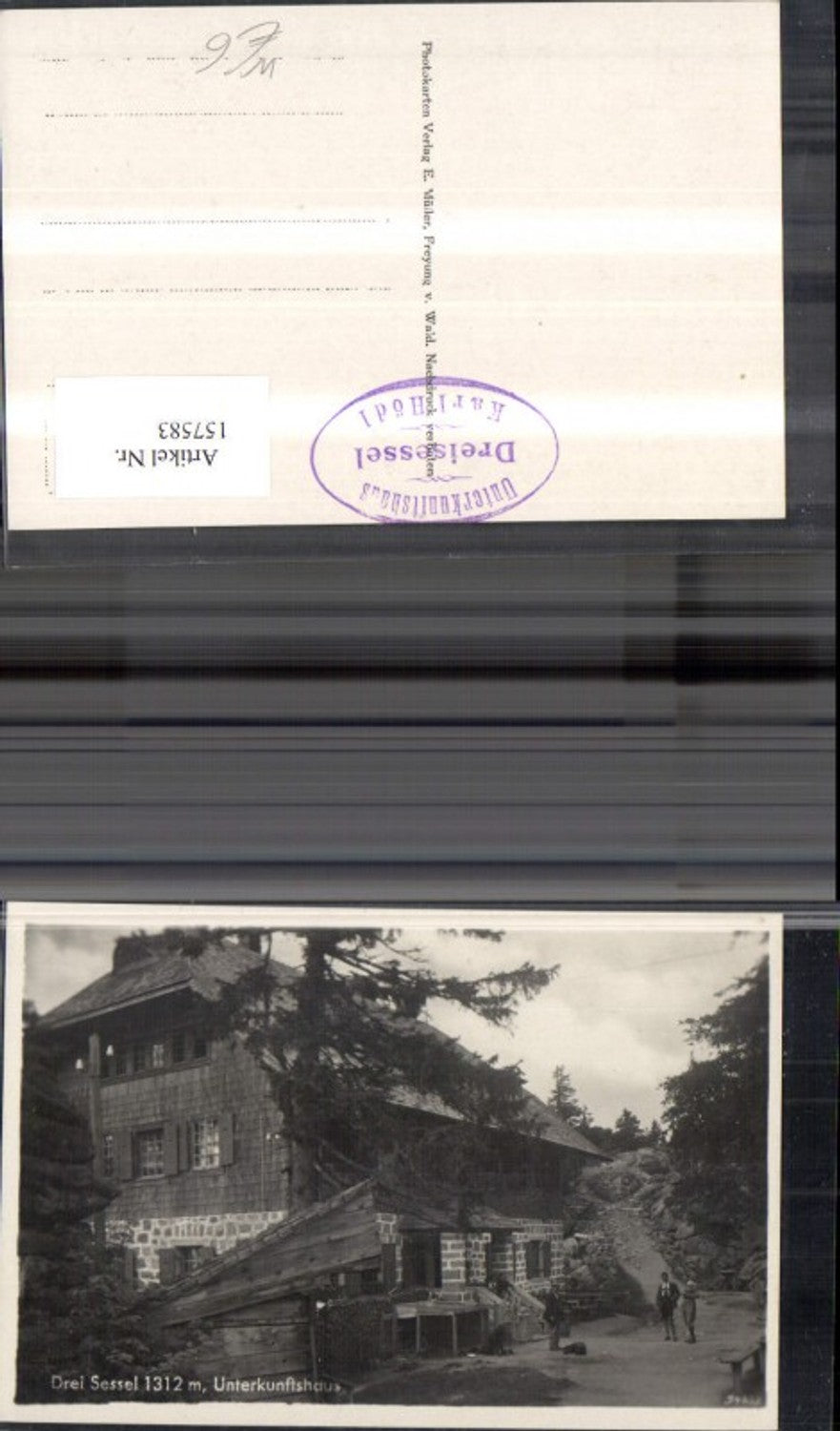 157583,Drei Sessel Unterkunftshaus Ansicht m Personen Dreisesselberg Haidmühle