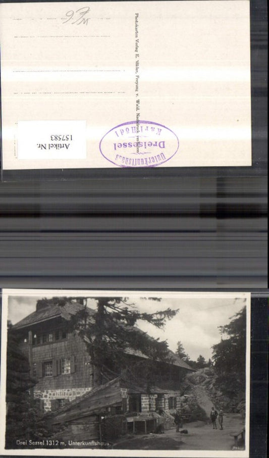 157583,Drei Sessel Unterkunftshaus Ansicht m Personen Dreisesselberg Haidmühle