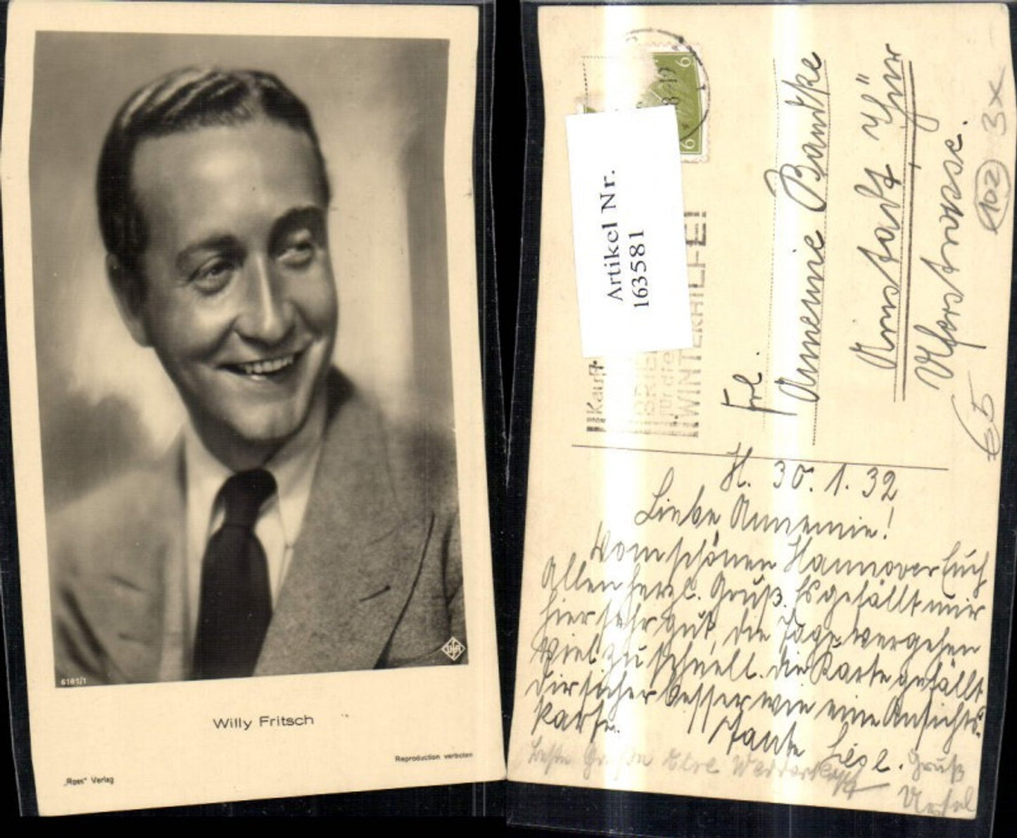 163581,Willy Fritsch pub Ross 6181/1