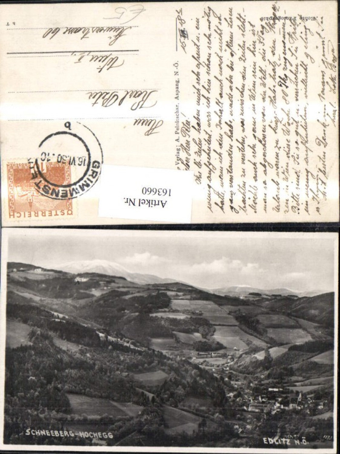 163660,Schneeberg Hochegg Edlitz 1930