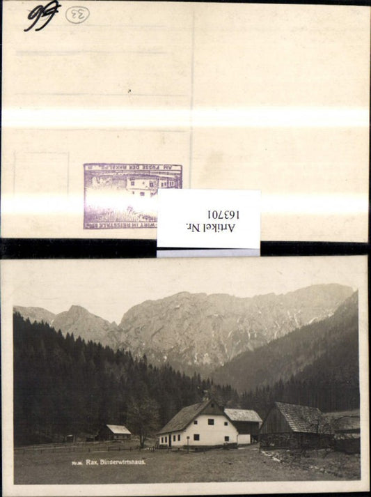 163701,Rax Binderwirtschaft i. Reisstale b. Nasswald Hof Gebäude