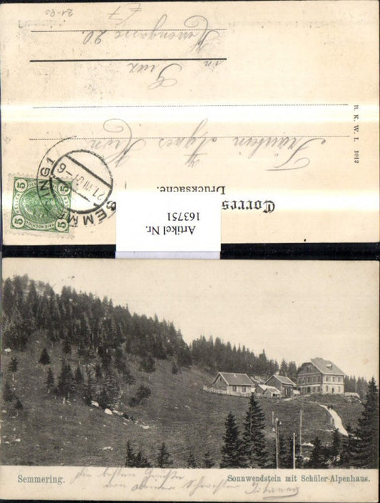 163751,Semmering Sonnwendstein m. Schüler Alpenhaus 1907