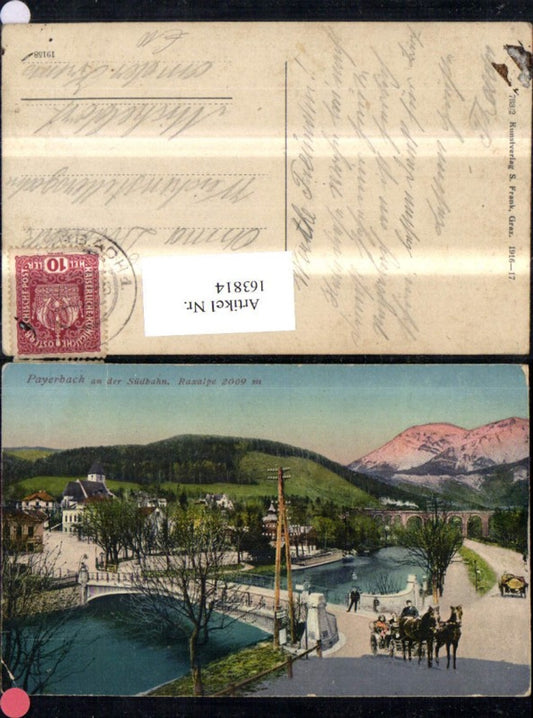 163814,Payerbach a. d. Südbahn Raxalpe Pferdekutsche